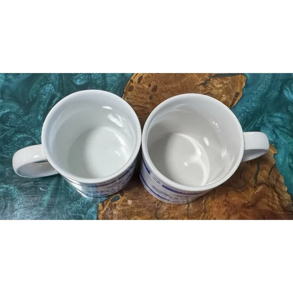 Pair of Vintage Sands Las Vegas Hotel Casino Mugs Double Sided Advertising Lot#1